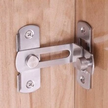 Trava Tranca Angular 90º Graus Canto Janela Fechadura Porta Fecho Segurança Ladrão Casa Apartamento - Tamanho Pequeno - Visão 2
