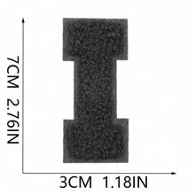 7CM，1 件，26 件，蓝色补丁，黑色补丁，粉色补丁，白色和黑色补丁，26 个蓝色英文字母 A-Z，闪亮字母时尚补丁，DIY 缝纫表达爱意，服装、裤子、帽子、牛仔裤、钱包等的独特装饰。 - 黑色 - 查看 24