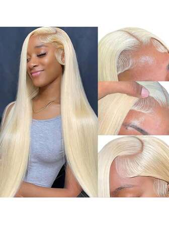 613 Perucă cu dantelă frontală Păr uman blond 5x5 Peruci cu dantelă pentru femei Peruci fără lipici Păr uman presmuls 613 Perucă frontală cu dantelă transparentă 150% Densitate