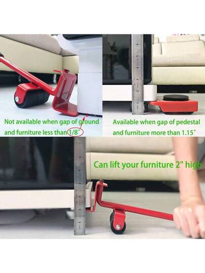 Set Furniture Heavy Object Mover, Lifter Easy To Move Slider Mobile Tool, Maximum Load Weight 160Lbs, Appliance Moving Lifting System, Tool Hardware view 6