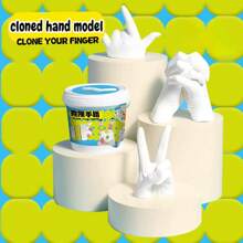 Plaster Hand Model DIY Handprint Mold Making Kit, Clone Finger Powder, 3D Personalized Souvenir Hand Imprint, Perfect Gift For Couple, Birthday, Party For Valentine's Day - Multicolor - View 3
