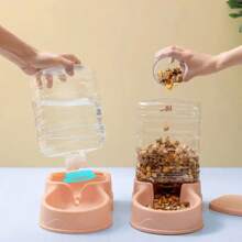3.8L Pp Material Pet Feeder Pet Fountain Drink Bowl Automatic Pet Feeder Large Dog Food Dispenser