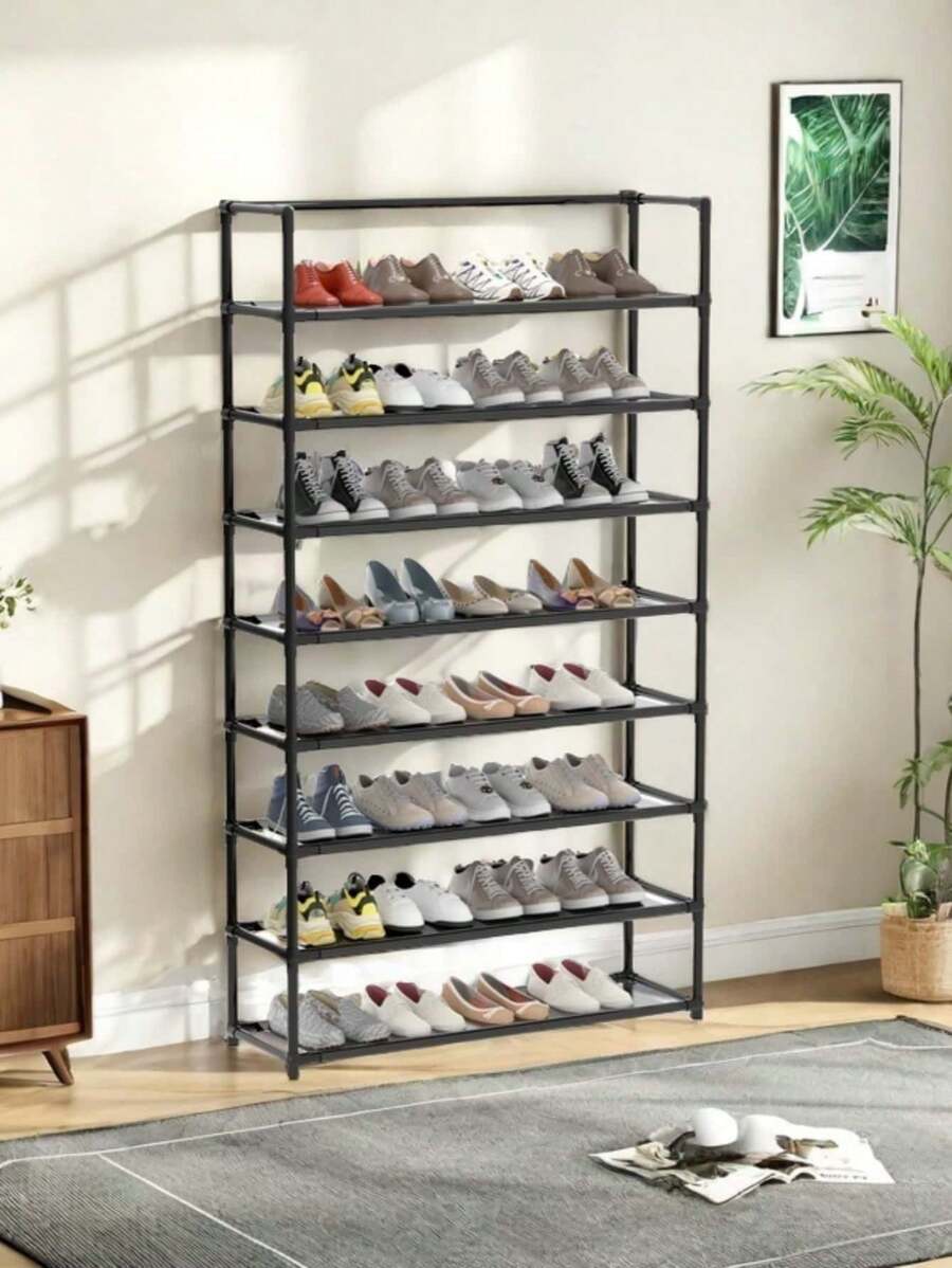 Étagère à chaussures assemblée multicouche simple, organisateur de stockage minimaliste, armoire à chaussures pour l'entrée - Multicolore - Voir 1