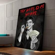 The World Is Yours' Canvas Art Poster  Perfect For Bedroom, Living Room, Or Home Office Decor - Framed - View 4