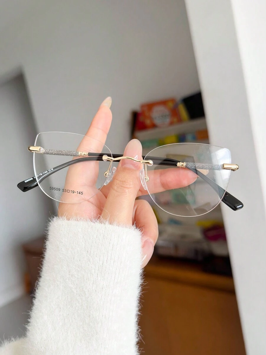 MELINDA MODA Women's Metal Eyeglass Frame Balfriff Fashion - preto dourado - 查看 1