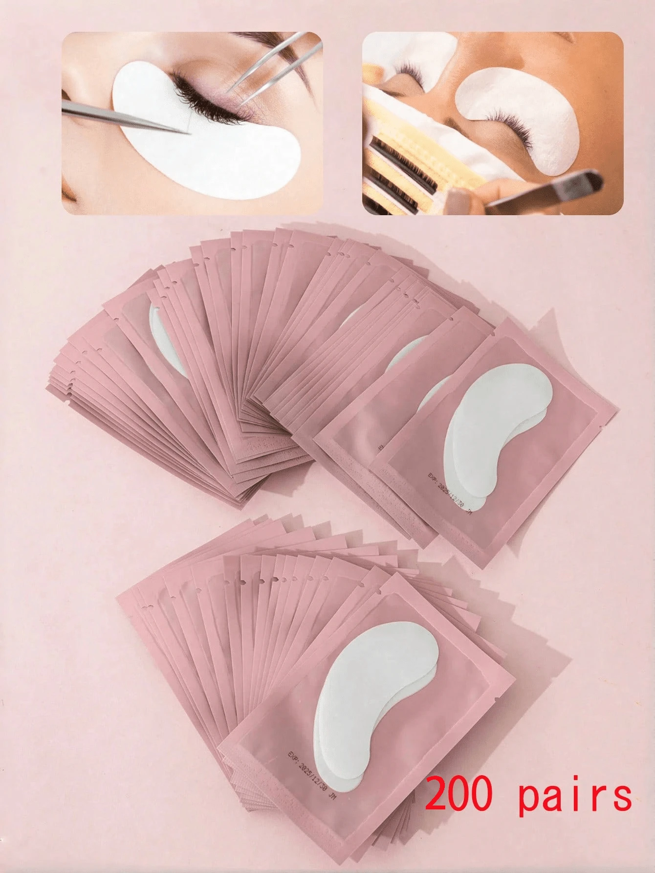 200/100 /50/20/10Pairs Eyelash Extension Gel Under Eye Pads, Non-Linting Eye Patches For Eyelash Extension, Lash Extension Tools, Eyelash Extension Isolation Protective Tool - Multicolor - View 1