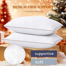 2/4Pack Bed Pillows For Sleeping Queen Size 20" X 30" Hypoallergenic Pillow For Side And Back Sleeper Soft Supportive Hotel Collection Pillows Set Of 2/4 Pack Down Alternative Cooling Pillow For Bed Hotel Collection Queen Size Soft Bed Pillow For Adult - trắng - Xem 2