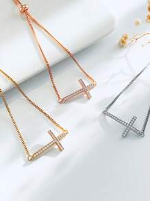 1pc Summer Vacation Style Micro-Inlaid Crystal Ocean Life Colorful Zirconia Sea Turtle Stretch Bracelet, Suitable For Women's Daily And Party Wear - Tennis - View 4