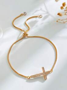 1pc Summer Vacation Style Micro-Inlaid Crystal Ocean Life Colorful Zirconia Sea Turtle Stretch Bracelet, Suitable For Women's Daily And Party Wear - Tennis - View 7