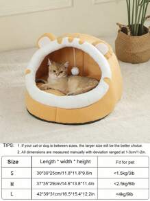 1 Peça Cama Confortável para Gato, Casa de Gato Macia e Aconchegante, Cesta de Dormir para Gato Respirável Adequada para Gatos Pequenos/Médios/Grandes, Todas as Estações