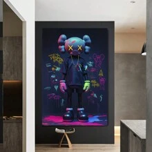 KAW Personalized Street Art Graffiti Canvas, Fashion Hip Hop Style Wall Art, Suitable For Bedroom, Kitchen, Dining Room, Living Room, Office, And Other Home Wall Decorations