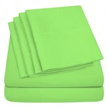 6-Piece Ultra Soft Cooling Bamboo Bed Sheet Set With Deep Pockets - 作為 - 查看 3