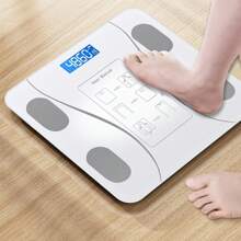 Smart Digital Bathroom Scale With LCD Display And Mobile Application - Battery Powered, Daily Weight Tracking, Essential Household Tool