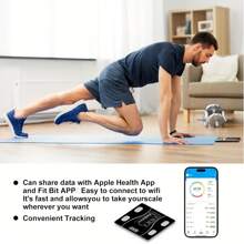 Smart Digital Bathroom Scale With LCD Display And Mobile Application - Battery Powered, Daily Weight Tracking, Essential Household Tool