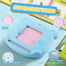 224/510 Words Youngsters Talking Flash Card Reader, 112/225 Double-Sided Cards, Blue & Pink, Rechargeable, Educational Interactive Toy, Learning Flash Card Machine, Gift For Holiday Season, Birthday