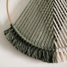 1 szt. ręcznie robiona makrama ścienna, boho styl minimalistyczny okrągły gobelin ścienny