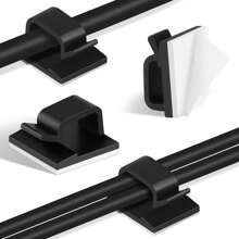 100 piezas Clips de cable de plástico, hebilla de cable fija, clips para organizar y almacenar cables para uso en oficina y hogar - Multicolor - Ver 3