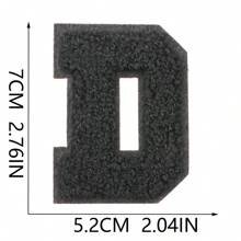 7CM，1 件，26 件，蓝色补丁，黑色补丁，粉色补丁，白色和黑色补丁，26 个蓝色英文字母 A-Z，闪亮字母时尚补丁，DIY 缝纫表达爱意，服装、裤子、帽子、牛仔裤、钱包等的独特装饰。 - 黑色 - 查看 18