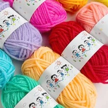 12/24/38 Stück gemischte Farben Häkelgarn-Set, beinhaltet 3,5 MM Häkelnadel und 5 Maschenmarkierer und 6 Nähnadeln, geeignet für DIY Handwerk, Nähen, Stricken und Häkeln (zufällige Farbe, zufällige Verpackung)