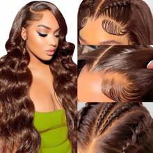 Pelucas sin pegamento, cabello humano, pre-arrancado, pre-cortado, 6x4, pelucas frontales de encaje recto, cabello humano de 30 pulgadas, pelucas con cierre frontal de encaje para mujeres, densidad 180, peluca sin pegamento para usar y usar, lista para usar, color negro natural