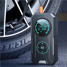 Mini Portable Digital Air Compressor - USB Rechargeable - Professional Tire Inflator, Digital Portable Air Compressor Pump - Black - View 5