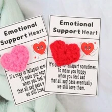 10 Stück bunte Harz-Herzgrußkarten mit emotionaler Unterstützung - süßes Liebesgeständnis Geschenk, mit kleiner Tasche zum Halten eines Geschenks als perfektes Valentinstags-Geschenk, witzig, Grußkarte, Valentinstag, Hochzeit