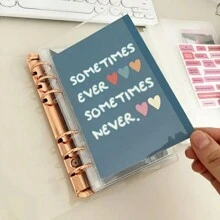 5pcs Loose Leaf Binder Sleeves, A5/A6/A7 Size Document Organizer Bags, Durable PP Receipt & Coin Storage Pockets, Monthly & Yearly Planner Bags,School Supplies,Back To School