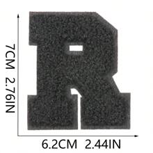 7CM，1 件，26 件，蓝色补丁，黑色补丁，粉色补丁，白色和黑色补丁，26 个蓝色英文字母 A-Z，闪亮字母时尚补丁，DIY 缝纫表达爱意，服装、裤子、帽子、牛仔裤、钱包等的独特装饰。 - 黑色 - 查看 26