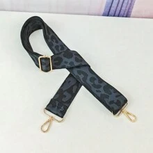 1pc Adjustable Leopard Print Strap Shoulder Bag Accessory - Black - View 3