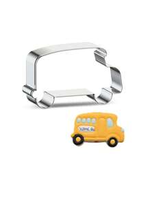 1pc Stainless Steel Vehicle Shaped Cookie Cutter Mould - Tractor, Submarine, Car, Bus, Airplane - For DIY Cookies, Cakes - Cookie Cutters - View 5