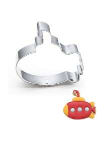 1pc Stainless Steel Vehicle Shaped Cookie Cutter Mould - Tractor, Submarine, Car, Bus, Airplane - For DIY Cookies, Cakes - Cookie Cutters - View 4