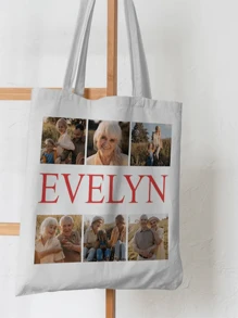Sacola Ecobag Personalizada - Sacola Ecobag Personalizada com Colagem de Fotos - Presente Personalizado com Fotos - Sacola Ecobag - Sacola de Lona - Sacola Ecobag Fofa - Sacola Ecobag Grande para Senhoras