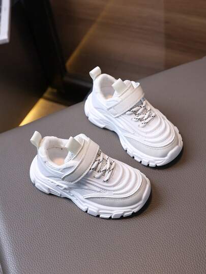 1 Pair Baby Girl Mesh Breathable Athletic Shoes For Spring & Autumn, Anti-Slip Soft Sole Fashion Toddler Tennis Sneakers With Hook And Loop