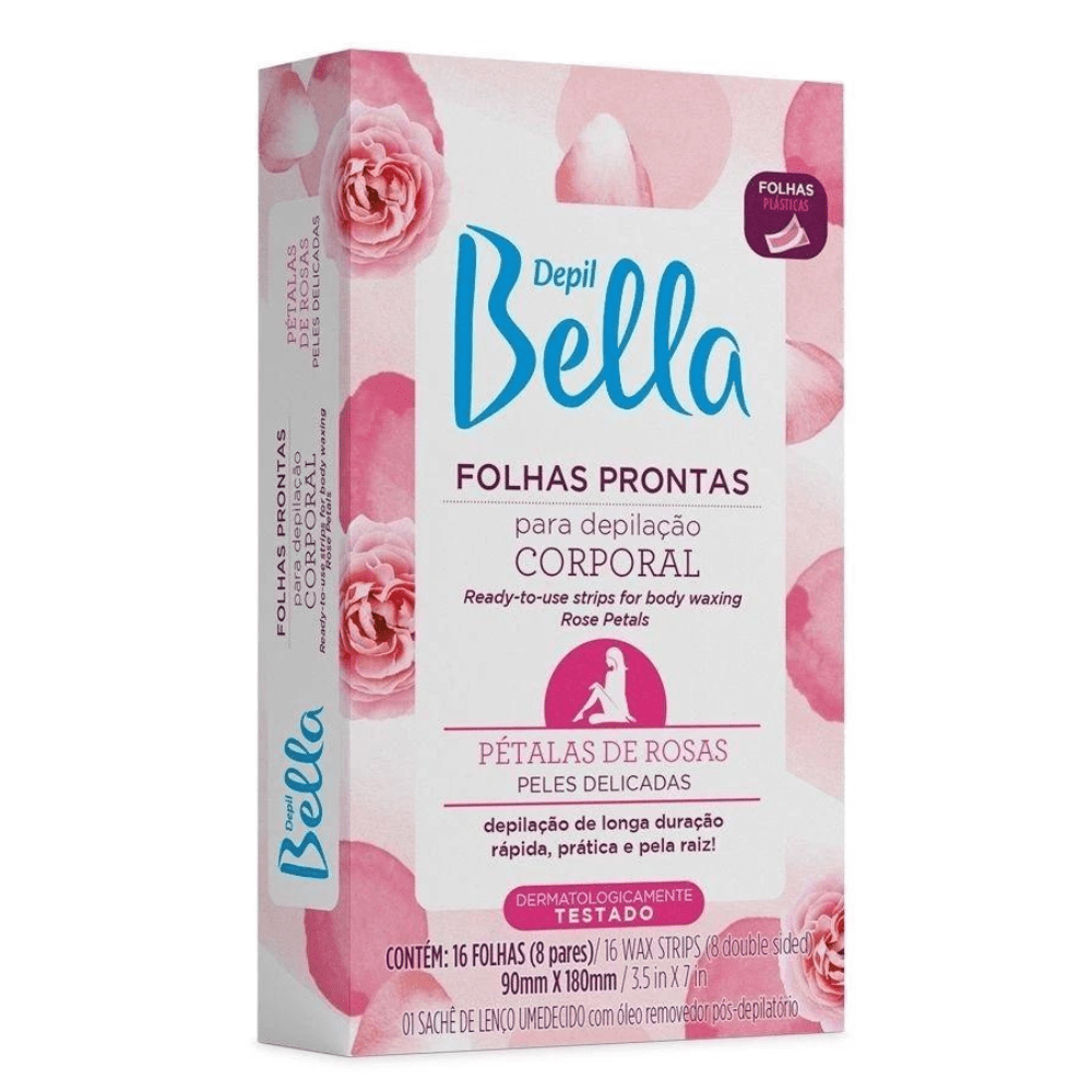 Folhas Prontas Depilação Corporal ou Facial Depil Bella 16 Fls