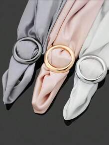 1 Metal Sliding Buckle With Adjustable 3-Way Swivel Ring Buckle For Belts, Scarves And Handbags - Fashion Accessory Hardware Round Ring Buckle Bags, Delicate Corner Buckle, Short Sleeve Hem Fixed Buckle, Garment Waist Buckle, Backpack Metal Buckle, Scarf Tie Buckle , Thanksgiving New Year Gift. - Multicolor - View 5