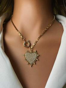 1 Dây chuyền vàng tình yêu dành cho nữ là món quà tinh tế thích hợp tặng bạn bè và đối tác. - Vàng - Xem 9