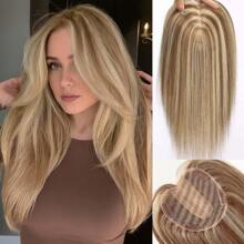Human Hair Topper For Women 5x5 Lage Silk Base 14 Inch Real Hairfor Women With Thinning Hair Or Hair Loss