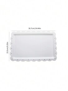 1/2/4/6pcs Plastic Rectangular & Heart Shaped Hollow Display Tray, Suitable For Cupcakes, Donuts, Macarons, Party, Birthday, Wedding, Afternoon Tea