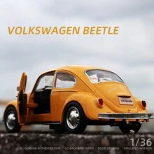 1:36 Alloy Vintage Beetle Car Model With Opening Doors Educational Toy For Boys Kids Collections Room Decoration Winter Gifts