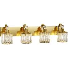 Modern Crystal Bathroom Vanity Lights – Gold Finish With K9 Crystal Lampshades  Elegant & High-Quality Design - 4light - View 7