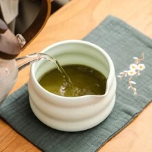 Set de té matcha de 4/5 piezas, tazón verde claro, juego de batidor de matcha, tazón de cerámica con vertedor para comenzar con el té matcha tradicional, para el hogar, restaurante, salón de té, fiesta de té, accesorios de té, de vuelta a la escuela