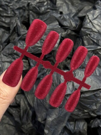 10 件 Y2K 杏仁形按压指甲，手工制作的植绒哑光纯色指甲片，颜色有勃艮第红、棕色、灰色、黑色、白色，适合女士和女孩，适合派对、婚礼、日常佩戴，附带工具包美甲用品