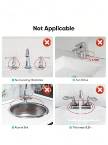 1 pieza Felpudo de silicona para grifo, protector contra salpicaduras del fregadero de cocina, almohadilla de secado de encimera, tapete de protección de encimera de baño, bandeja recogedora de goteos del mango del grifo, felpudo de drenaje de esponja y jabón para uso en el hogar, cocina y baño - Multicolor - Ver 8