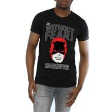 Marvel Mens Daredevil Without Fear TShirt (Black) - 153gsm 100% Cotton