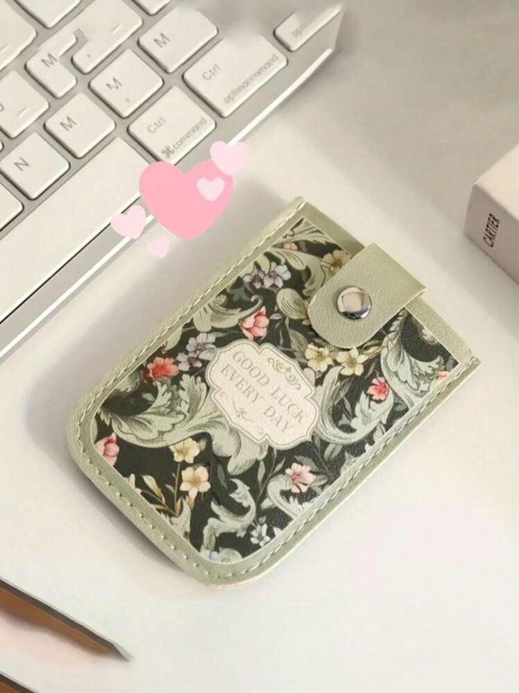 A Floral Credit Card Holder With 5 Card Slots, Exquisite Design, Large Capacity, Small Size - For Men & Women - Suitable For Everyday Carry - Perfect Gift For Business Professionals - Multicolor - View 5