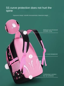 1 件适合老年人的学校背包，15.6 英寸笔记本电脑双肩背包带绒球，返校礼物，休闲旅行包 - A - 查看 5