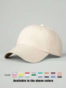 1pc Solid Color Baseball Cap, Adjustable Outdoor Sun Protection Casual Hat For Spring, Autumn, Travel, Beach, Suitable For Y2K Style Youth