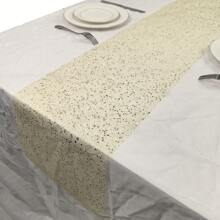 1 pièce Chemin de table à pois brillant, chemin de table de bureau étincelant doré, nappe de table de salle à manger, de table de café maison, style minimaliste pour mariage extérieur, fête d'hôtel, peut être découpé sur mesure