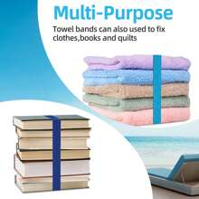 Monalife 4pcs Towel Bands For Beach,Pool&Cruise Chairs, Beach Towel Bands-Windproof Beach Chair Towel Bands Clips For Cruise Ship Essentials,Elastic Towel Holder Strap,Summer Chair Bands For Beach Towels