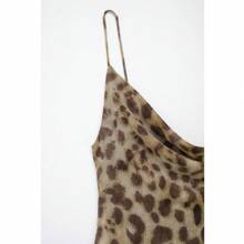Nouvelle arrivée d'été DEEKA Robe glissière en maille de chiffon avec imprimé léopard et motif animal pour femme